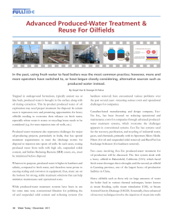 Advanced Produced-Water Treatment &amp; Reuse For Oilfields
