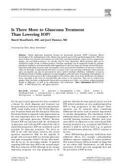 Is There More to Glaucoma Treatment Than Lowering IOP?
