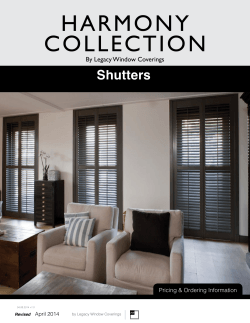 HARMONY COLLECTION Shutters By Legacy Window Coverings