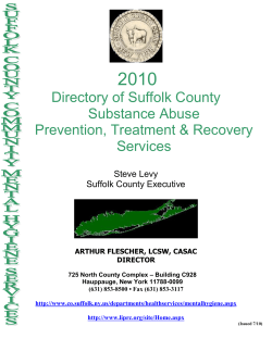 2010 Directory of Suffolk County Substance Abuse