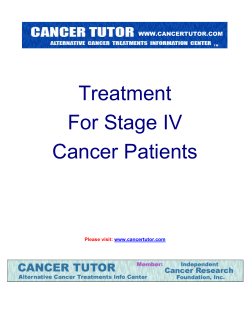 Treatment For Stage IV Cancer Patients