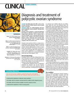 CLINICAL Diagnosis and treatment of polycystic ovarian syndrome guided learning