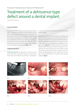 Treatment of a dehiscence-type defect around a dental implant Case description