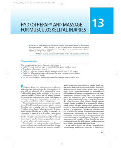 13 HYDROTHERAPY AND MASSAGE FOR MUSCULOSKELETAL INJURIES