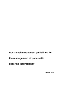 Australasian treatment guidelines for the management of pancreatic exocrine insufficiency