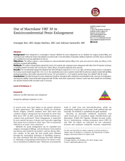 Use of Macrolane VRF 30 in Emicircumferential Penis Enlargement