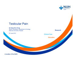 Testicular Pain Education Clinical Care Research