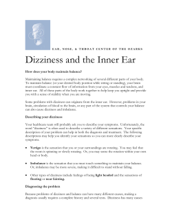 Dizziness and the Inner Ear