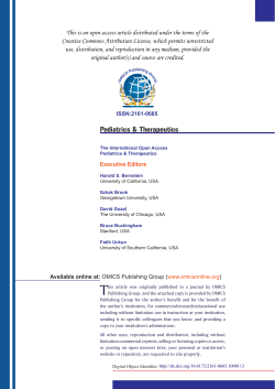 Pediatrics &amp; Therapeutics ISSN:2161-0665 Executive Editors