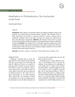 Aesthetics in Orthodontics: Six horizontal smile lines O a