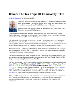 Beware The Tax Traps Of Commodity ETFs
