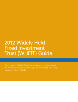 2012 Widely Held Fixed Investment Trust (WHFIT) Guide