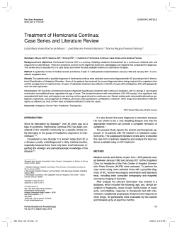Treatment of Hemicrania Continua: Case Series and Literature Review