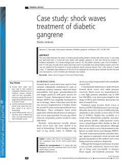 Case study: shock waves treatment of diabetic gangrene Danilo Jankovic