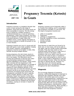Pregnancy Toxemia (Ketosis) in Goats UNP-106 Introduction