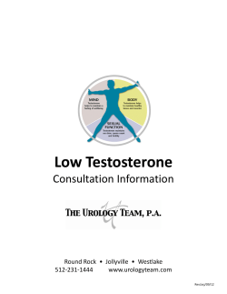 Low Testosterone Consultation Information 512-231-1444