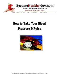 How to Take Your Blood Pressure &amp; Pulse