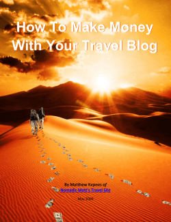 How To Make Money  With Your Travel Blog of