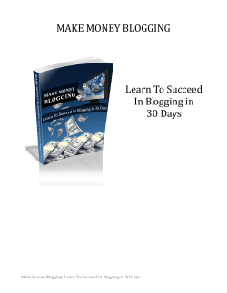 MAKE MONEY BLOGGING Learn To Succeed In Blogging in