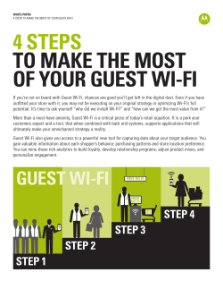 4 STEPS  TO MAKE THE MOST OF YOUR GUEST WI-FI