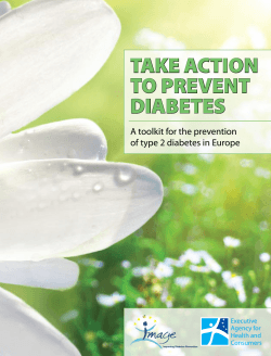 TAKE ACTION TO PREVENT DIABETES A toolkit for the prevention