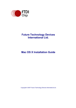 Future Technology Devices International Ltd. Mac OS X Installation Guide