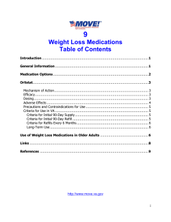 9 Weight Loss Medications Table of Contents