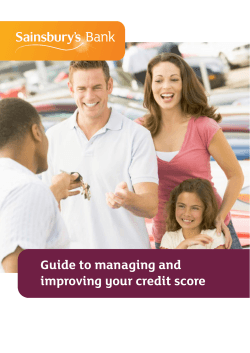 Guide to managing and improving your credit score