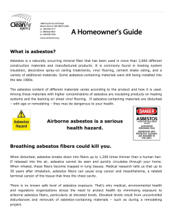 A Homeowner’s Guide What is asbestos?