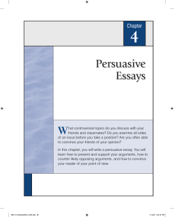 4 Persuasive Essays W
