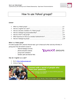 How to use Yahoo! groups?