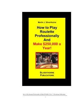 How to Play Roulette Professionally And