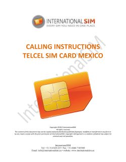 CALLING INSTRUCTIONS TELCEL SIM CARD MEXICO