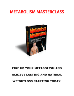 FIRE UP YOUR METABOLISM AND ACHIEVE LASTING AND NATURAL WEIGHTLOSS STARTING TODAY!