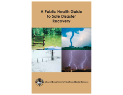 A Public Health Guide to Safe Disaster Recovery