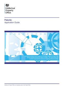 Patents: Application Guide