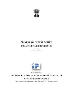MANUAL OF PATENT OFFICE PRACTICE AND PROCEDURE