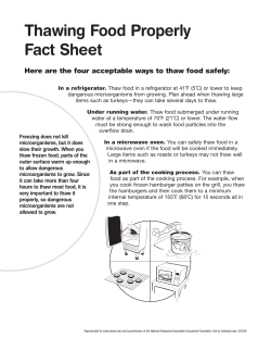 Thawing Food Properly Fact Sheet