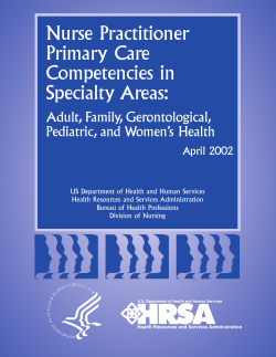 Nurse Practitioner Primary Care Competencies in Specialty Areas: