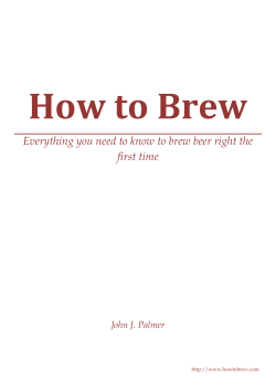 How to Brew  first time