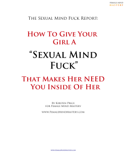 “Sexual Mind Fuck” How To Give Your Girl A