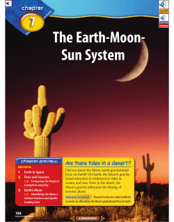 The Earth-Moon- Sun System Are there tides in a deser t?