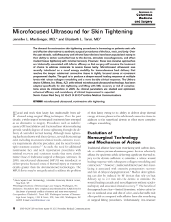 Microfocused Ultrasound for Skin Tightening
