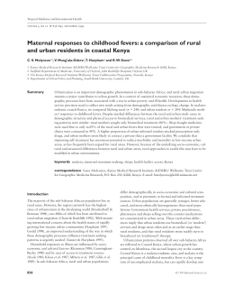 Maternal responses to childhood fevers: a comparison of rural