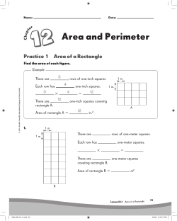Area and Perimeter Practice  1  Area of a Rectangle h t