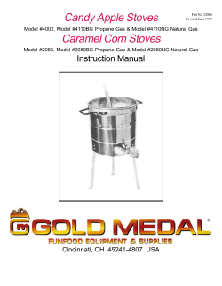 Candy Apple Stoves Caramel Corn Stoves