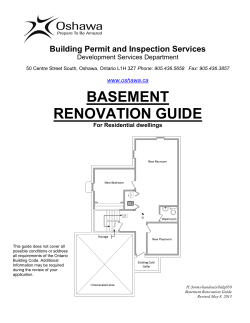BASEMENT RENOVATION GUIDE  Building Permit and Inspection Services