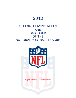 2012  OFFICIAL PLAYING RULES AND