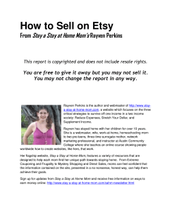 How to Sell on Etsy Stay a Stay at Home Mom’s From