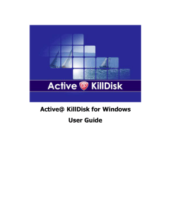 Active@ KillDisk for Windows User Guide